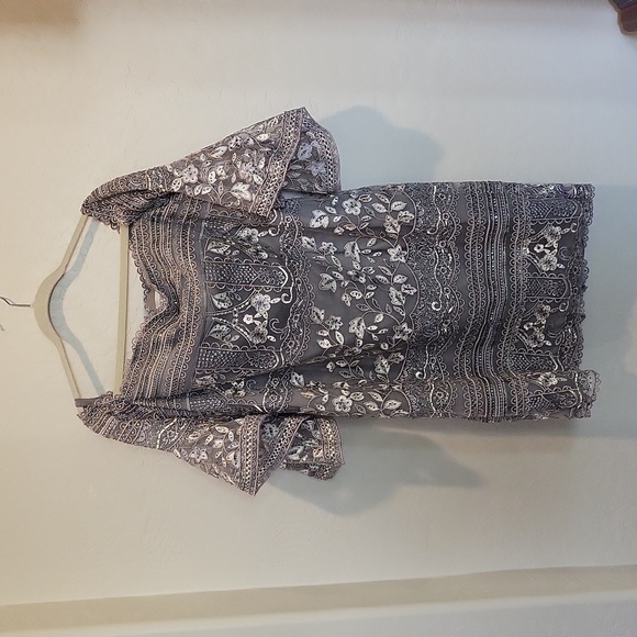 Social Occasions by Mon Cheri Embroidered Lace Sheath Dress Lace Beaded Plus 16 - Picture 2 of 12